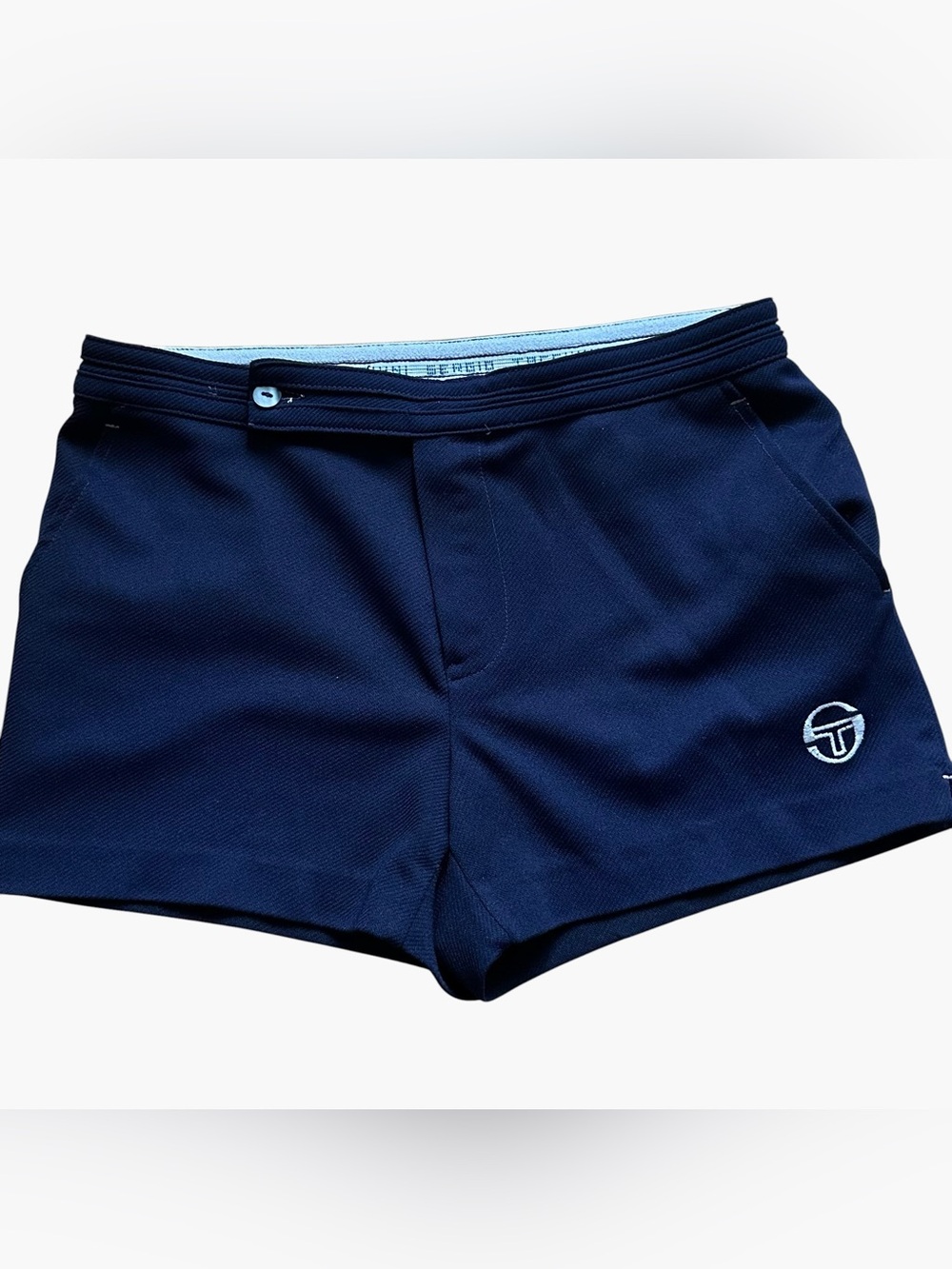 Vintage Sergio Tacchini Tennis Shorts Navy W28 3” Inseam 80s 90s Retro